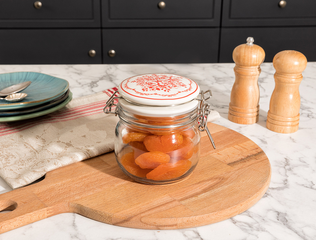 Банка Roesia 10,7x10,7x12см - прозрачный