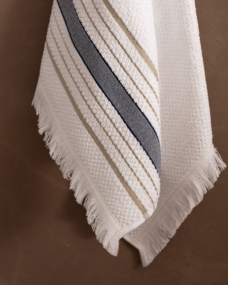 Полотенце для лица Annecy 50х70 см - белое / серое