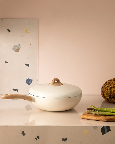 Сковорода Manon Wok с крышкой 30x9 см, алюминий