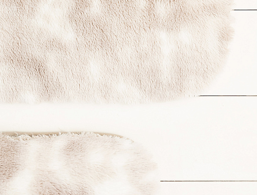 Набор ковриков для ванной Damien из 2 шт., 60x100 - 50x60 см. - белый / бежевый