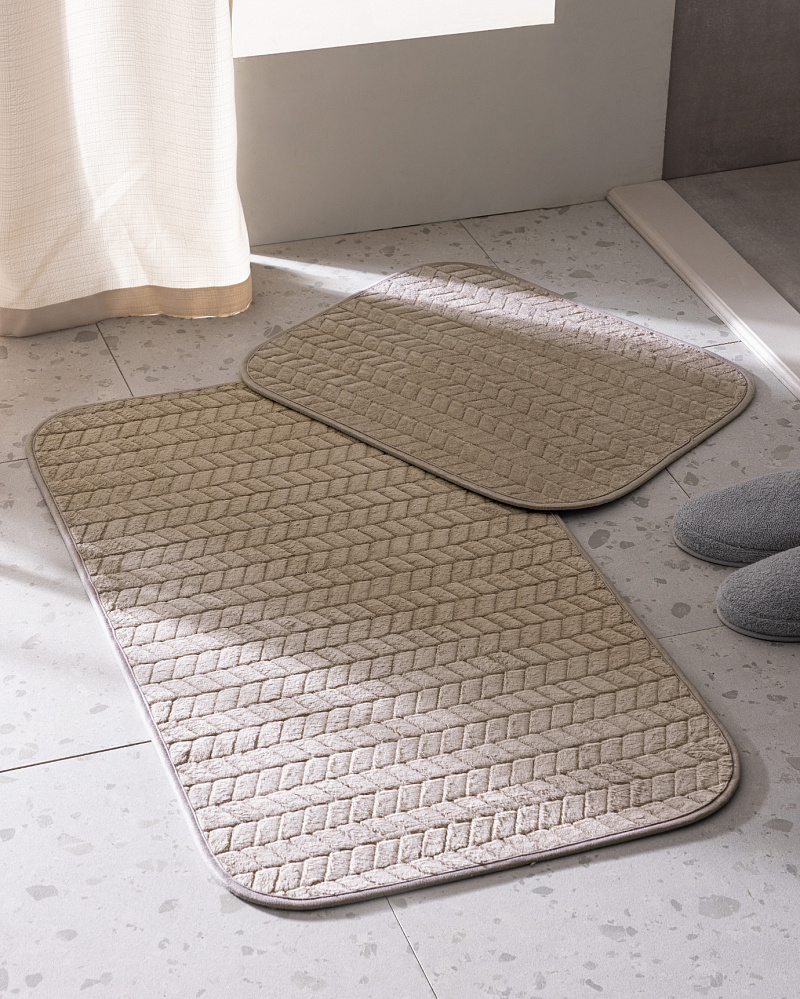 Комплект ковриков для ванной Norris из 2 шт., 60x100 см и 50x60 см. - полиэстер