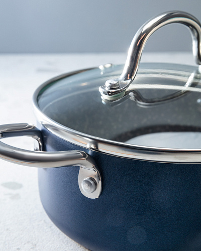 Набор посуды Mini Granite Look из 3 шт., 1,4 л., 1л. - темно-синий