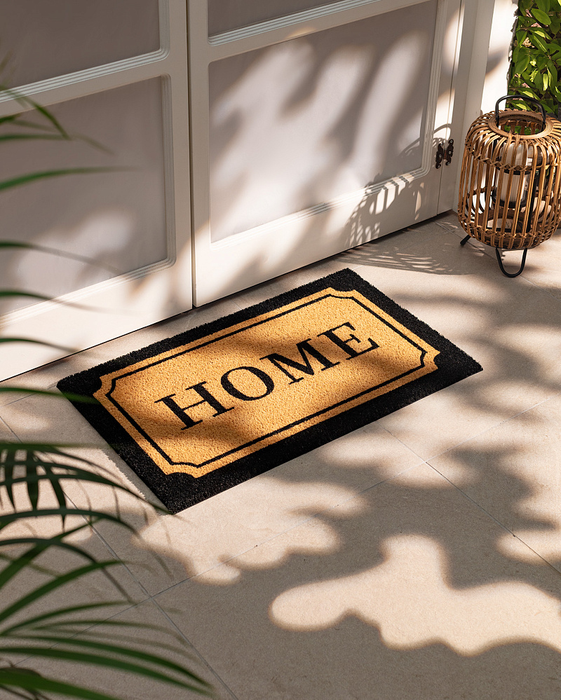 Придверный коврик Montparnasse 45x75 см. - горчичный / черный