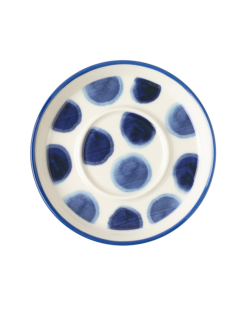 Набор фарфоровых чайных блюдец Grand Rond из 6 шт., 12x12 см - синий