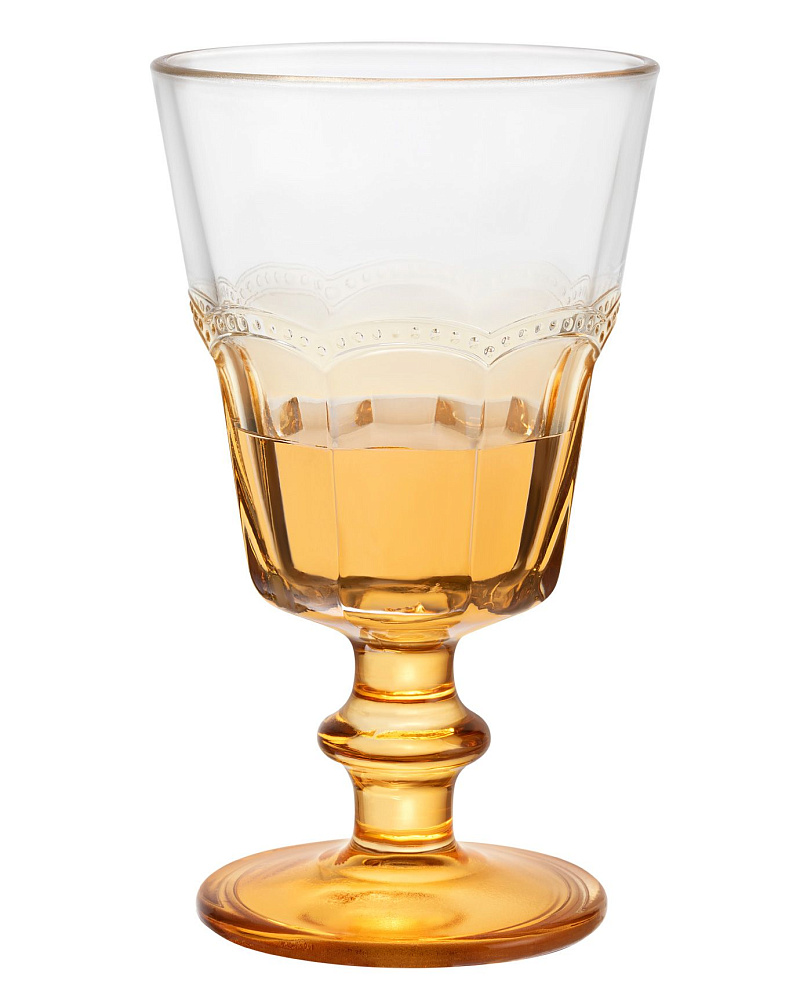 Набор бокалов для вина Perline из 4 шт., 220мл - янтарный