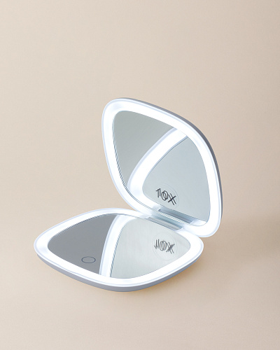 Зеркало светодиодное Petit 10x10x2,3 см, - пластик, стекло