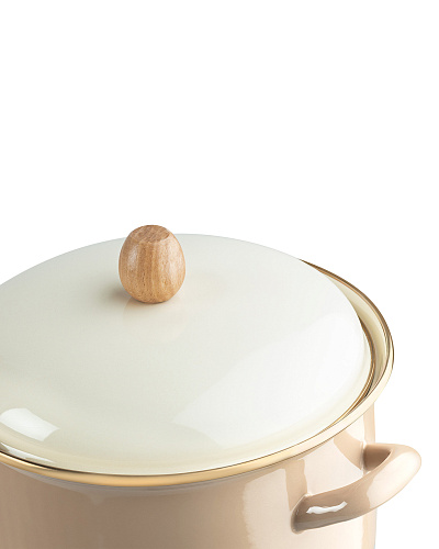 Кастрюля Bonneville с крышкой 4,5 л. - бежевая