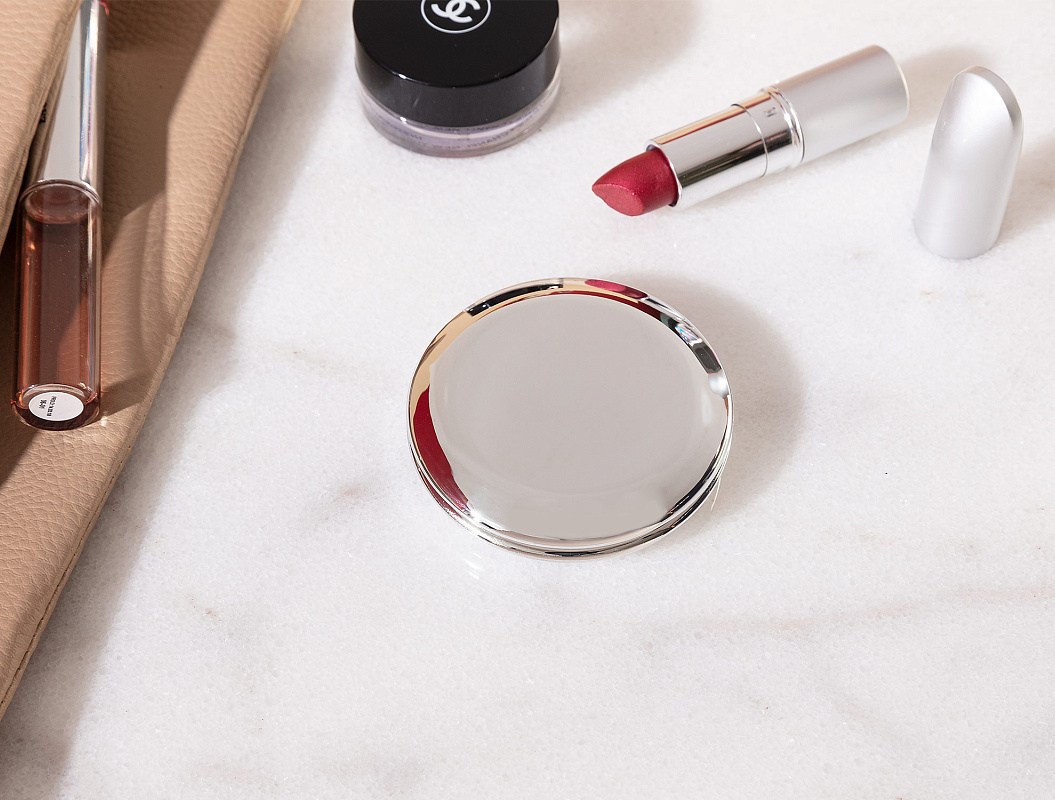 Мини-зеркало Celeste 6,4x6,4x1,5 см. - серебристое