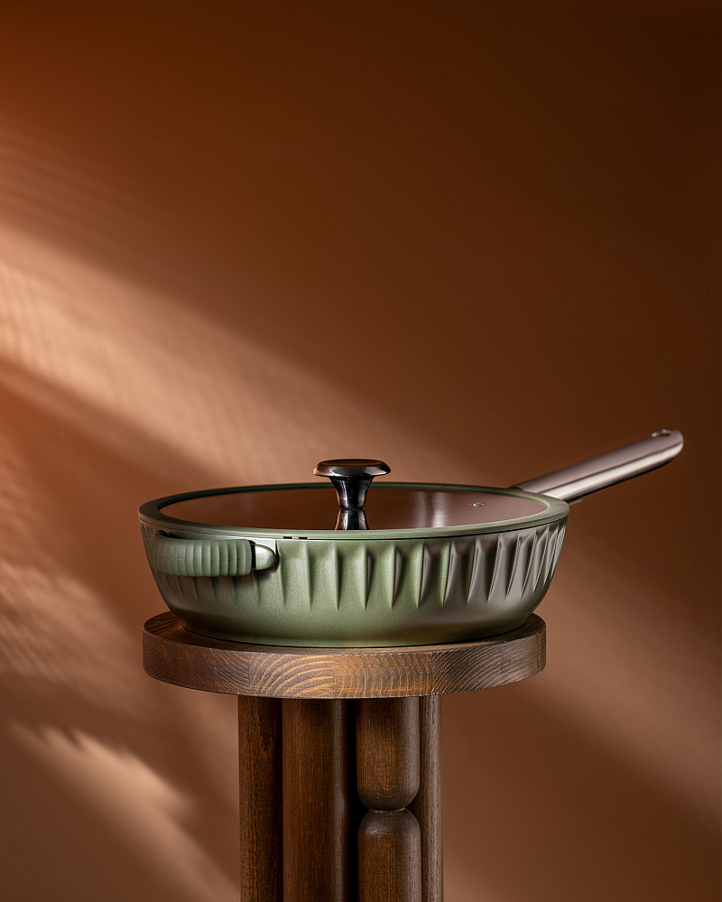 Сковорода Freya с крышкой 28x7 см, - алюминий