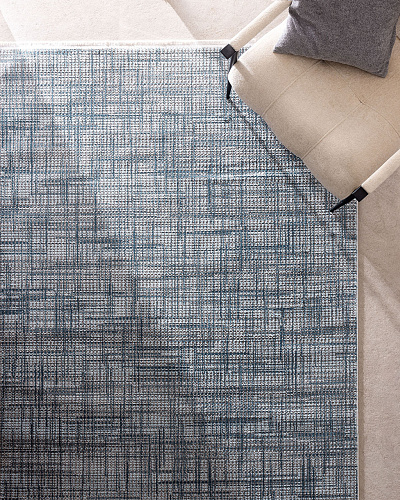 Ковер Crabe 80x150 см. - серый / голубой