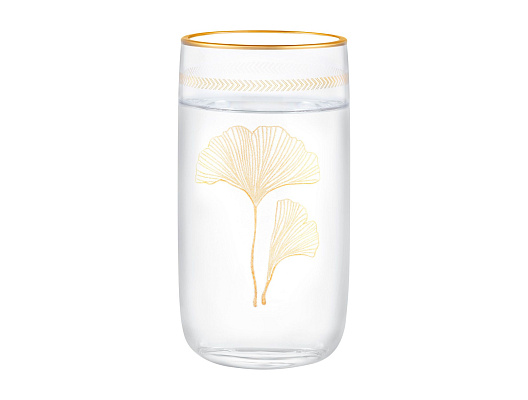 Набор стеклянных стаканов для напитков Musette Lovely Ginkgo Leaves из 4 шт., 365мл