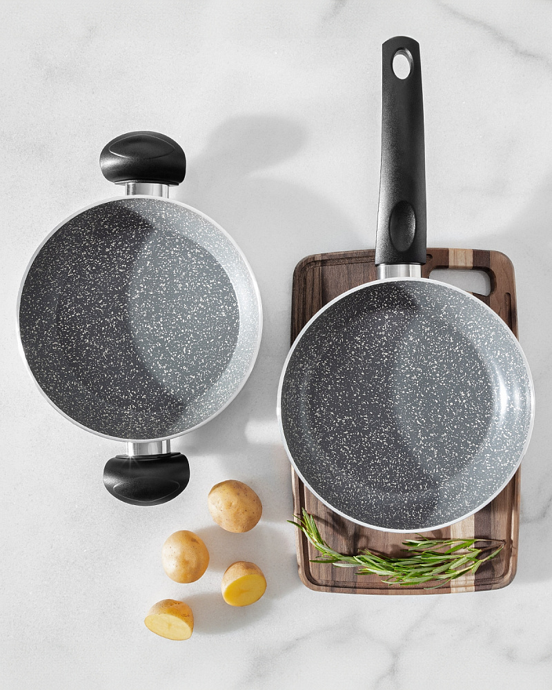 Набор сковородок Gordes Granite Look из 2 шт., 20-26 см. - алюминий
