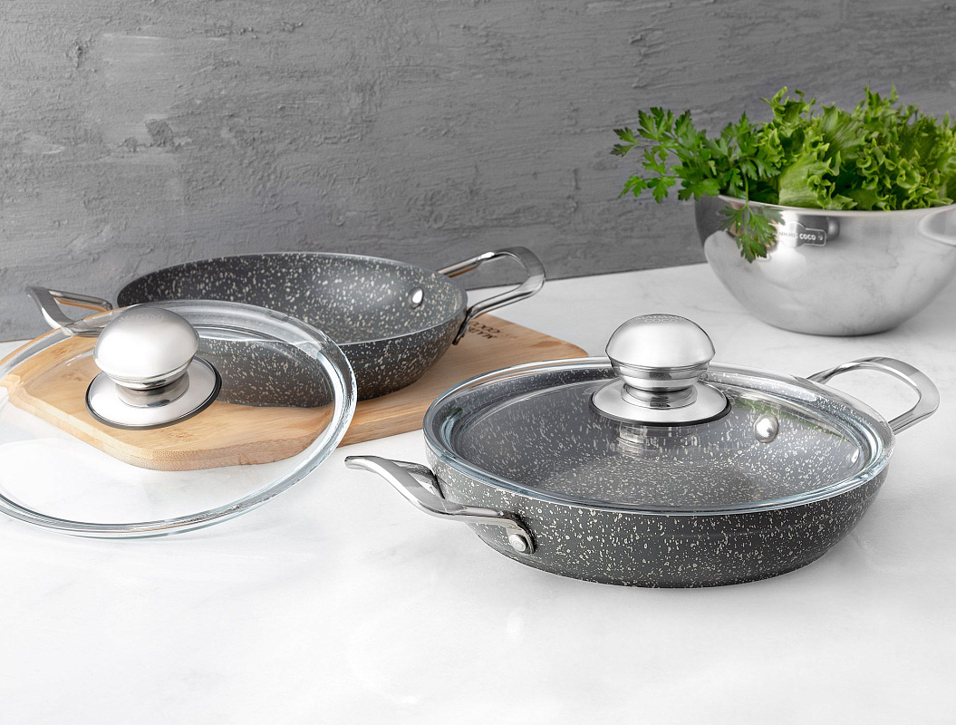 Набор сковородок с крышками Pro из 2 шт. 18см и 20см