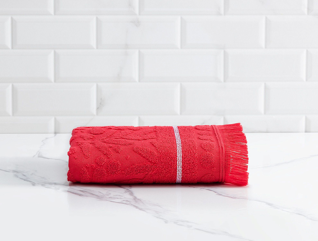 Полотенце для лица Naemi 50x70 см - красное