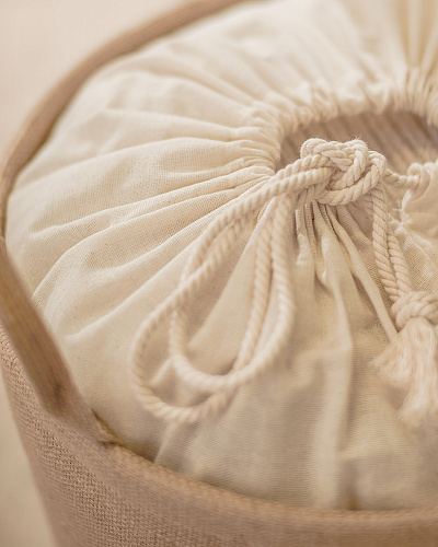 Корзина для белья Eva 36x50 см. - бежевая