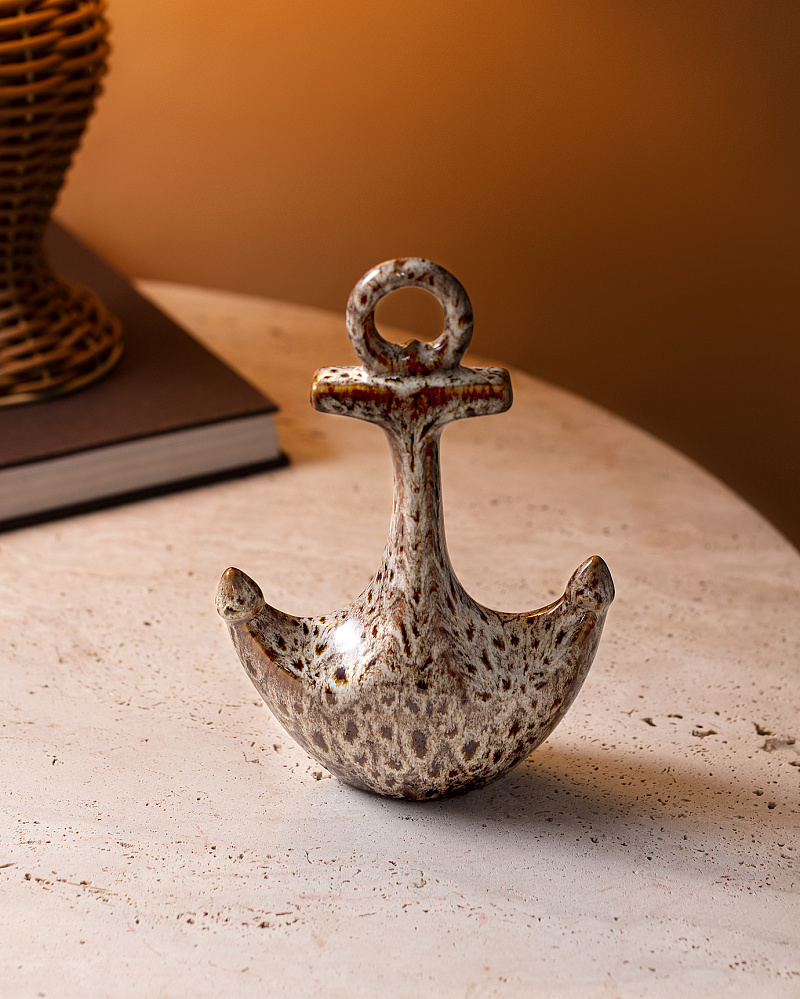 Декоративный якорь 8,5x4x12 см. - коричневый