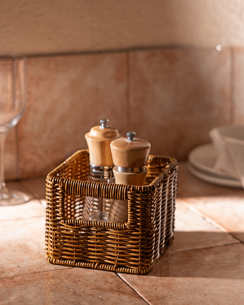 Корзинка с ручками Vendredi 14x14x11,5 см, - пластик