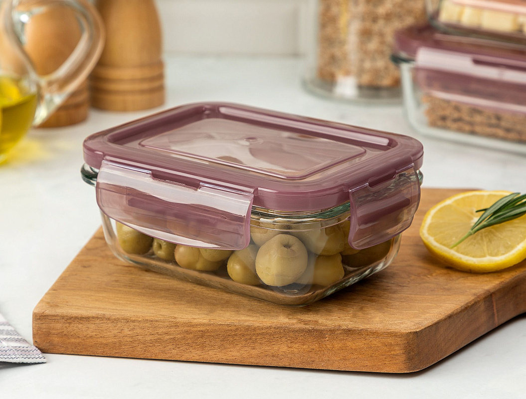 Прямоугольная чаша Corette 320мл - пудровый