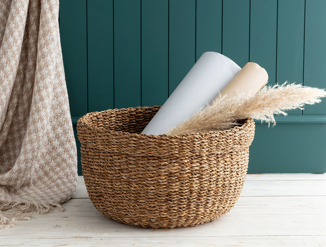 Плетеная корзина Brune 46x25 см, солома