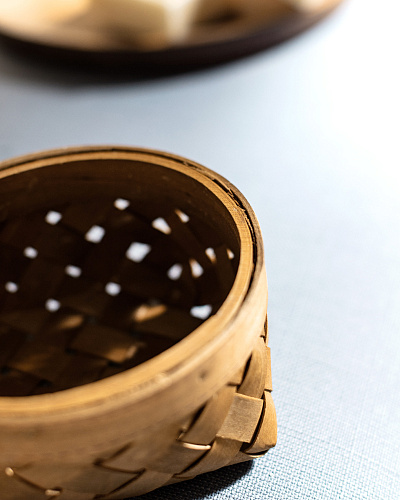 Плетеная корзинка Zoey 14x7 см. - коричневая