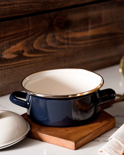 Кастрюля Bonneville с крышкой 1,2 л. - синяя