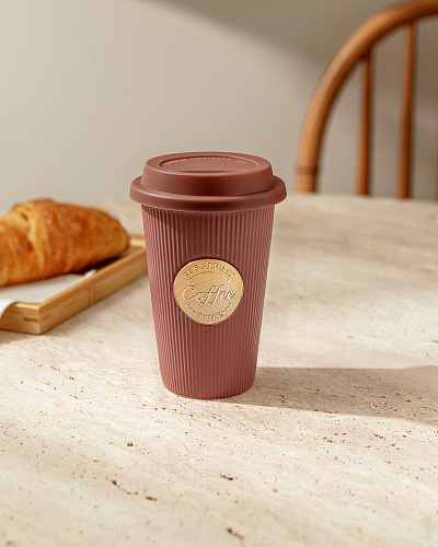 Кружка Grand - терракотовая. Размер:9*9*12,5см.