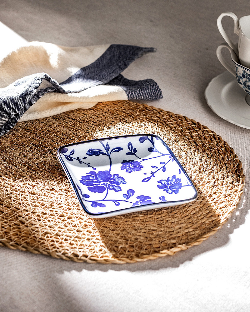 Квадратная тарелка Rêve Bleu Angers