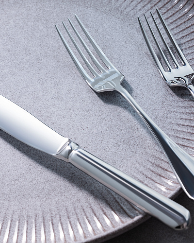Набор столовых приборов Fleur de Lys из 84 шт. - серебристый