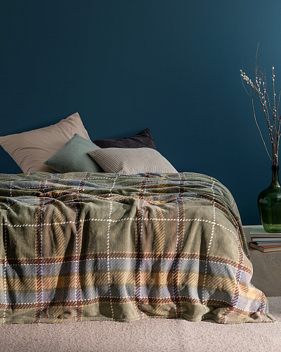 Плед Antonin Welsoft с принтом 200x220 см. - хаки