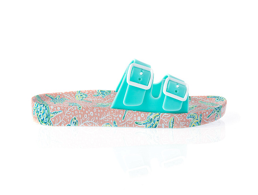 Пляжные женские тапочки Durand 37 р. - розовые / голубые