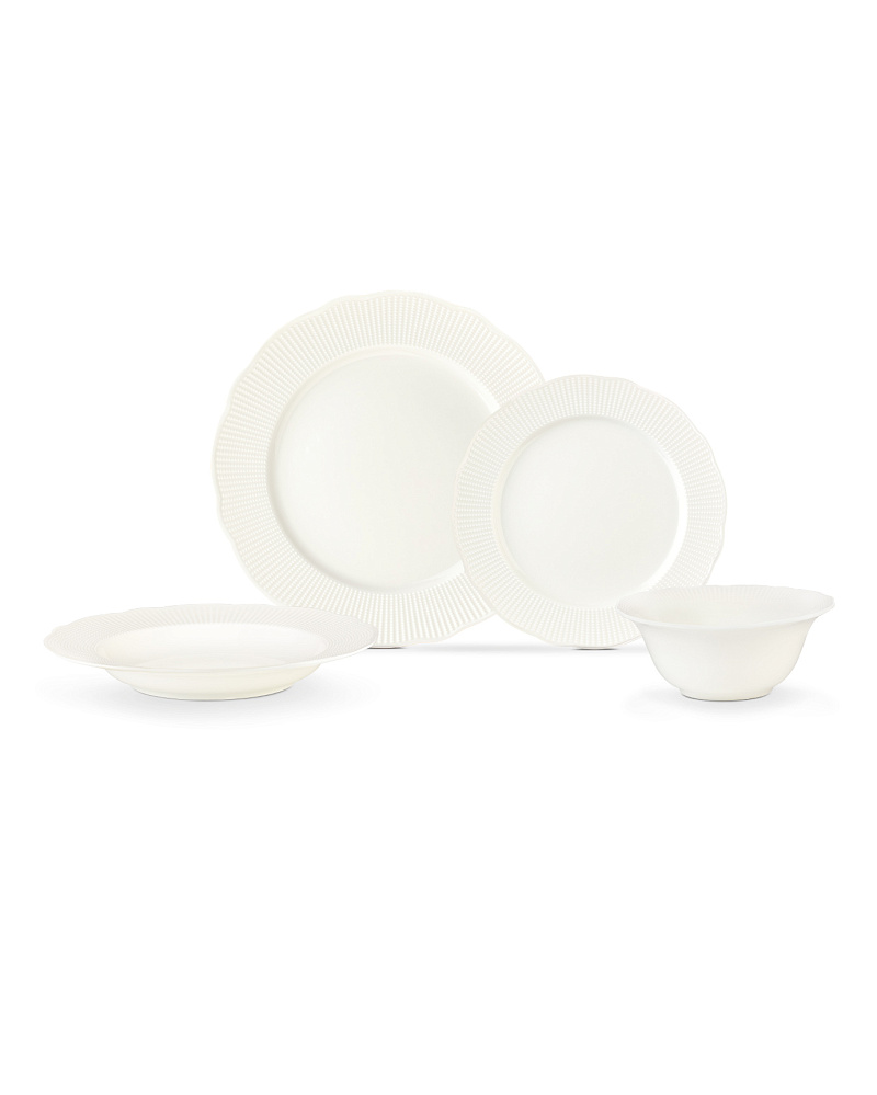 Столовый сервиз Delron из 24 шт. - белый