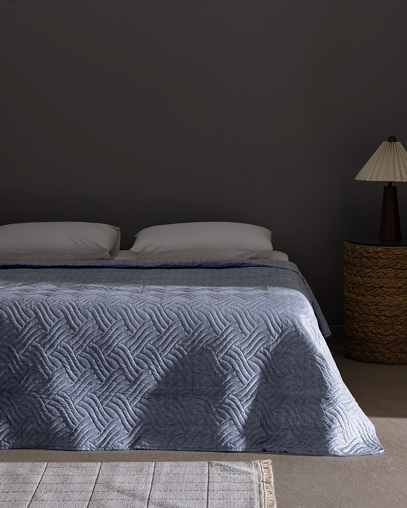 Покрывало двуспальное Dace 200x220 см, - голубое