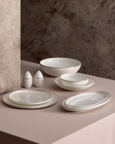 Столовый сервиз Marte из 56 предметов, - фарфор