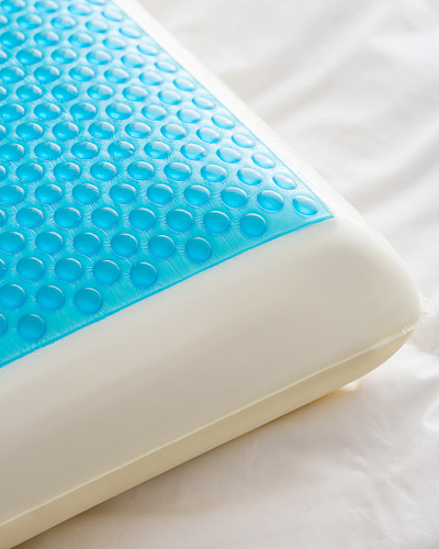 Подушка Fuchsia Visco гипоаллергенная с охлаждающим гелем 60x40 см, - вискоэластик