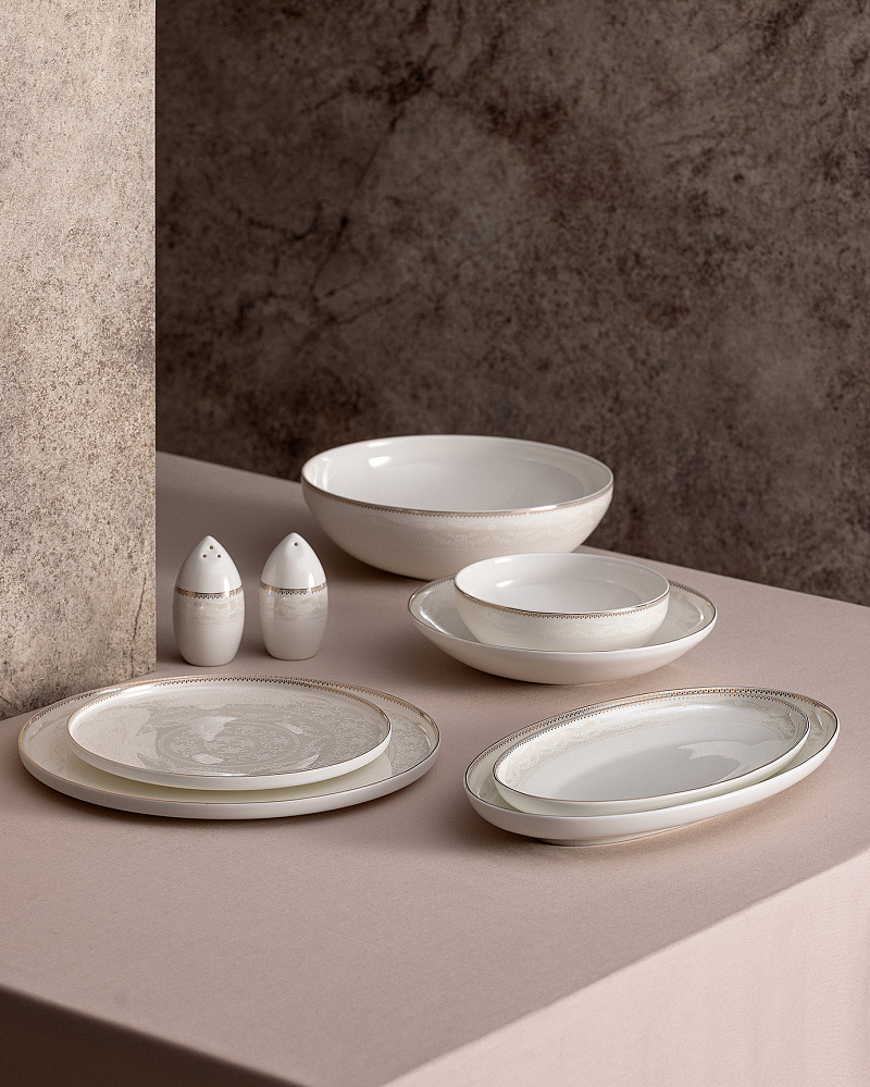 Столовый сервиз Marte из 56 предметов, - фарфор