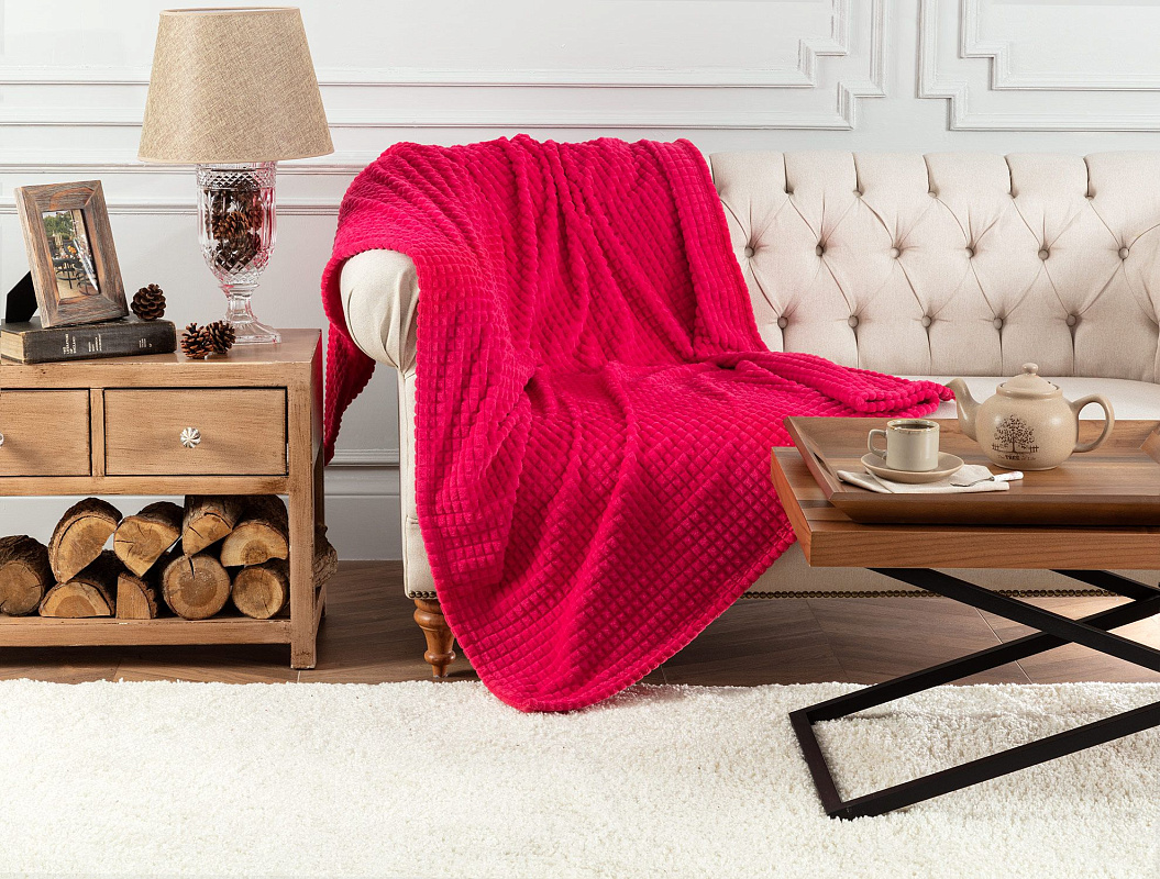 Плед Emile Welsoft 130х170 см. - фуксия