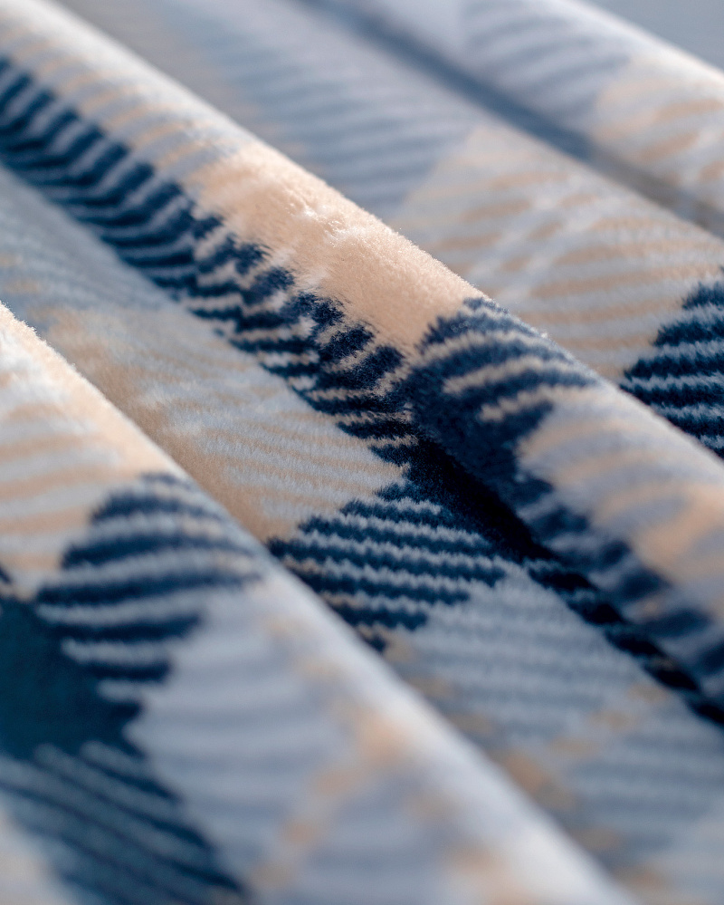 Плед Delit Welsoft 130x170 см, - голубой/бежевый