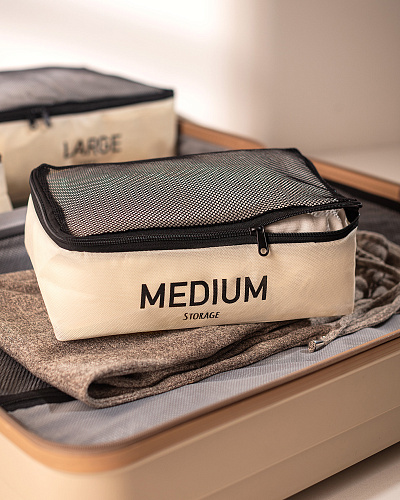 Органайзер для чемодана Eva 30x20x10 см. - бежевый