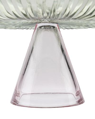 Подставка для торта Soleil на ножке 28x12 см. - зеленая