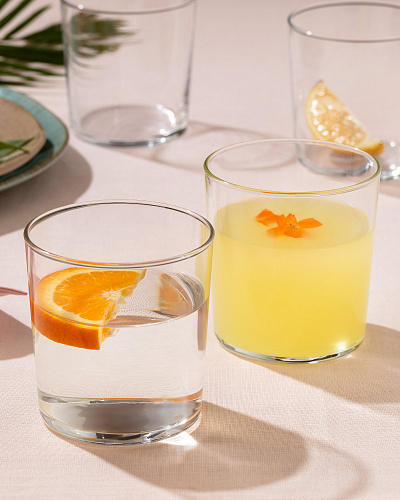 Набор стеклянных стаканов для напитков Pierretta из 4 шт., 380мл