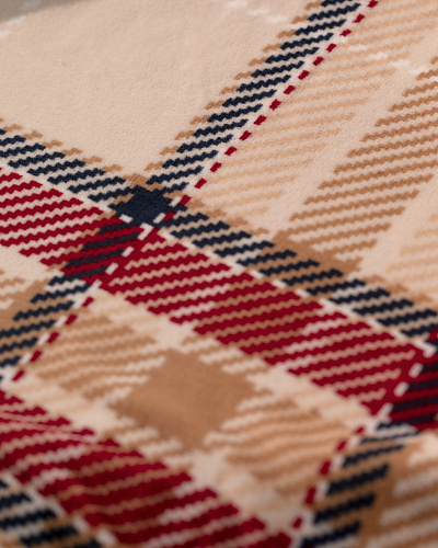 Плед Delit с принтом 130x170 см. - бежевый / красный