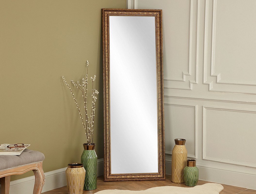 Зеркало Belda 57x160x8 см. - коричневое