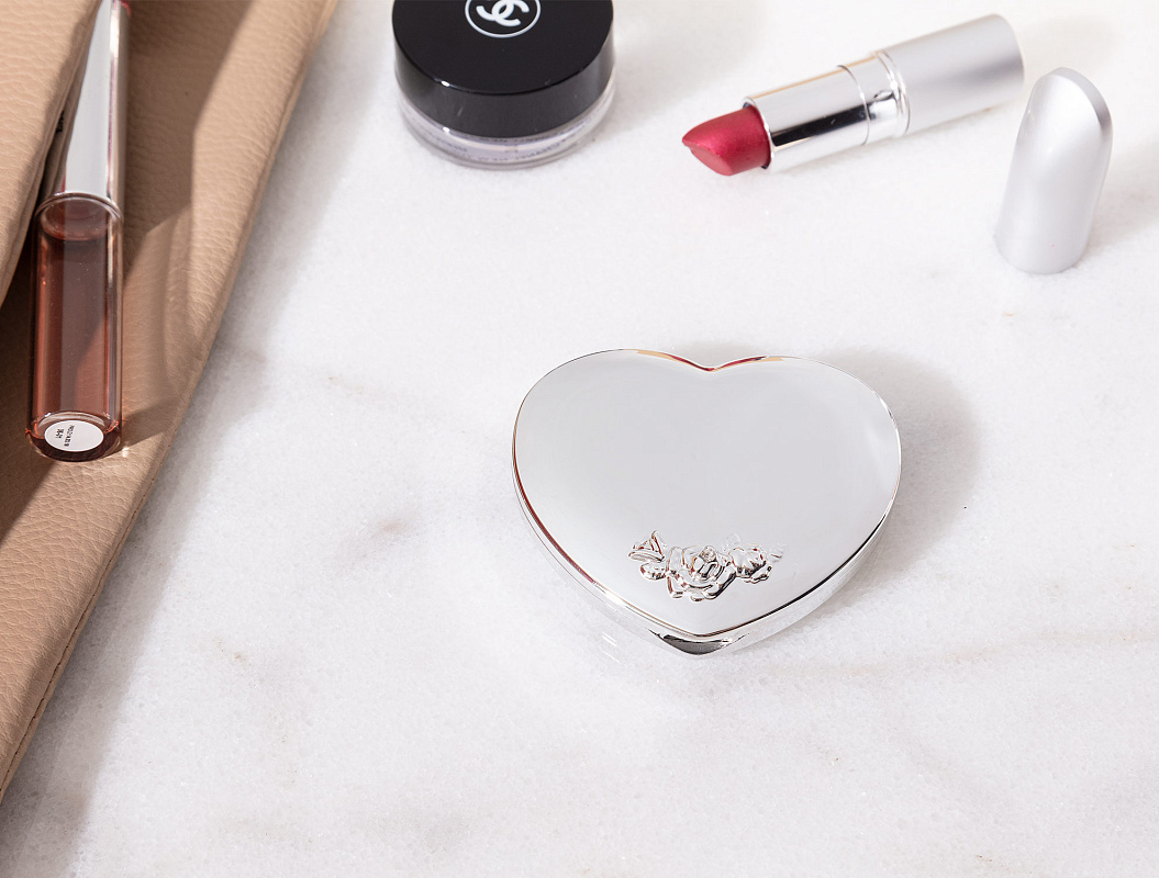 Мини-зеркало Arian 7x6x1,5 см. - серебристое