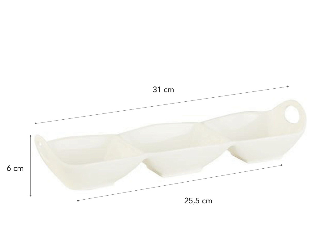 Тарелка фарфоровая для сервировки Petit Concept 9,8x31x6см