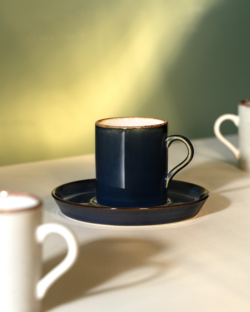 Набор стаканов для кофе Ramona из 4 шт., 90 мл. - синий