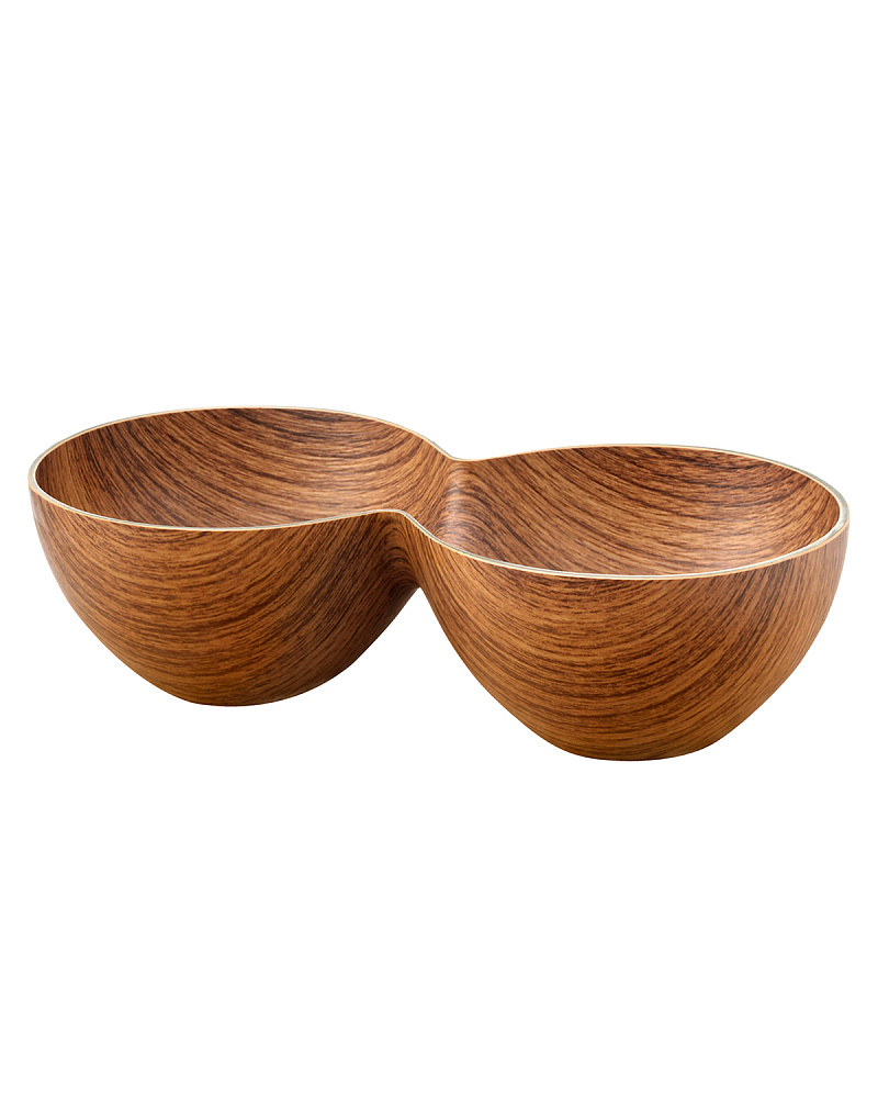 Двухсекционная чаша Evelin Oslo 12,5x25x7 см. - коричневая