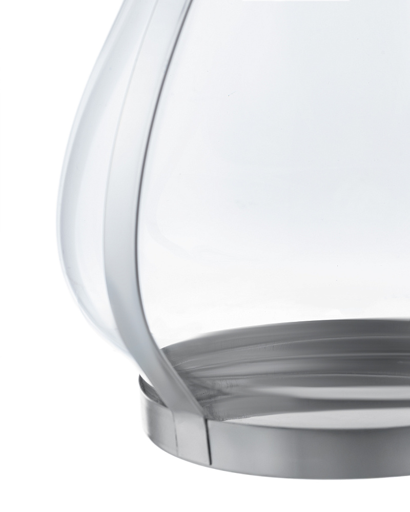 Подсвечник Fonte 18x17,5x21 см, - стекло, нержавеющая сталь