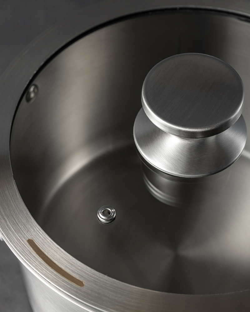 Кастрюля Raye с крышкой 22x13,5 см. - нержавеющая сталь