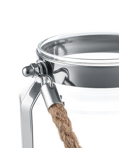 Подсвечник Manon 12,5x12,5x15 см, - стекло, нержавеющая сталь