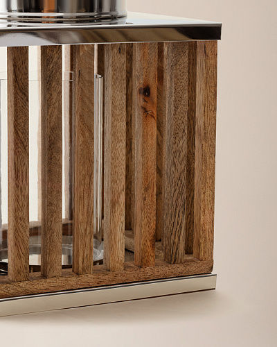 Подсвечник фонарь Ambre 20x20x25 см. - коричневый